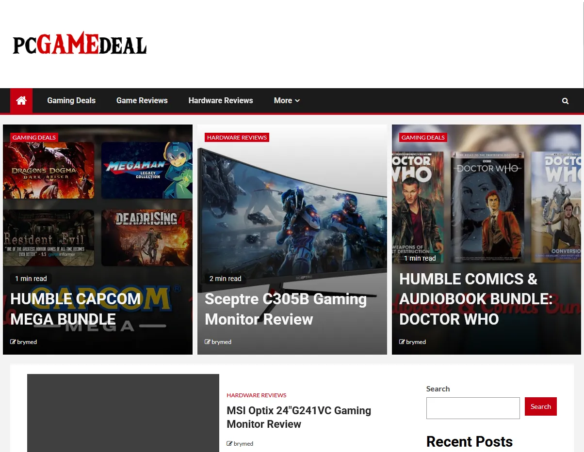 PCGameDeal Affiliate Site cover